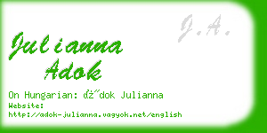 julianna adok business card